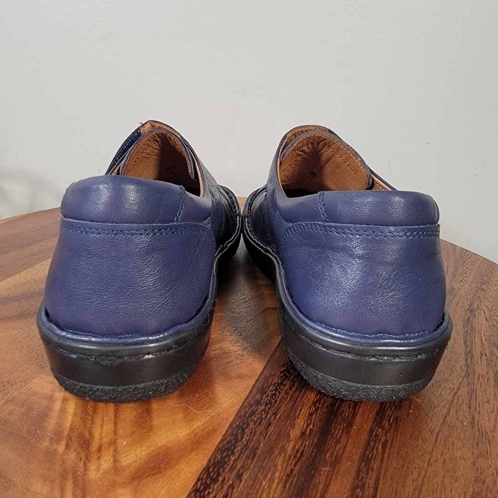 Spring Step Kaminia Blue Leather Shoes Loafers Flats Monk Strap Size 38 - Picture 8 of 17